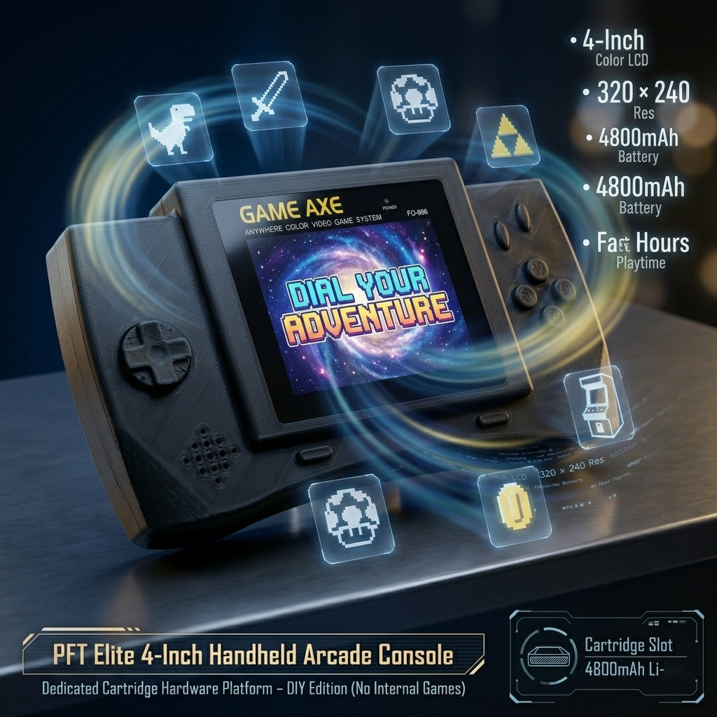 Gaming Console Retro - PFT Elite 4-Inch Handheld Arcade Console