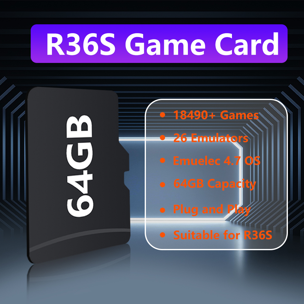 64GB Game Card for R36S Game C – обзор и цена Gaming Console R36S
