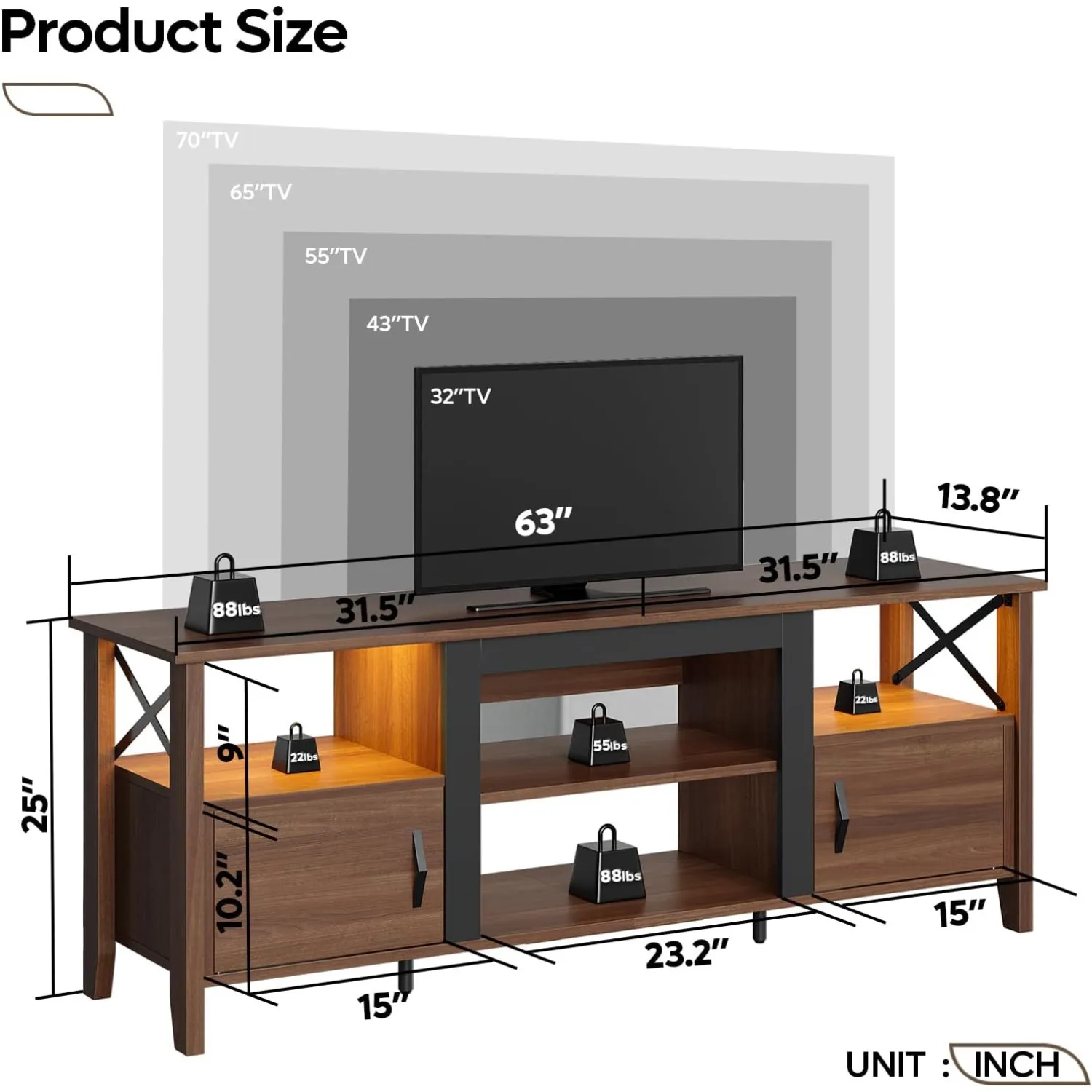 Farmhouse TV Stand for 70 inch – обзор и цена Gaming Console Tv Stand