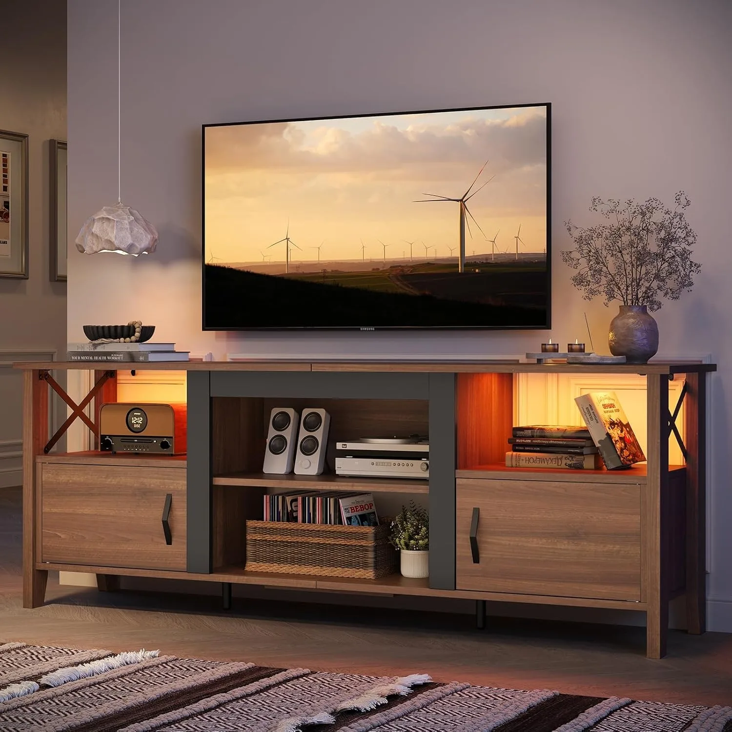 Farmhouse TV Stand for 70 inch – обзор и цена Gaming Console Tv Stand