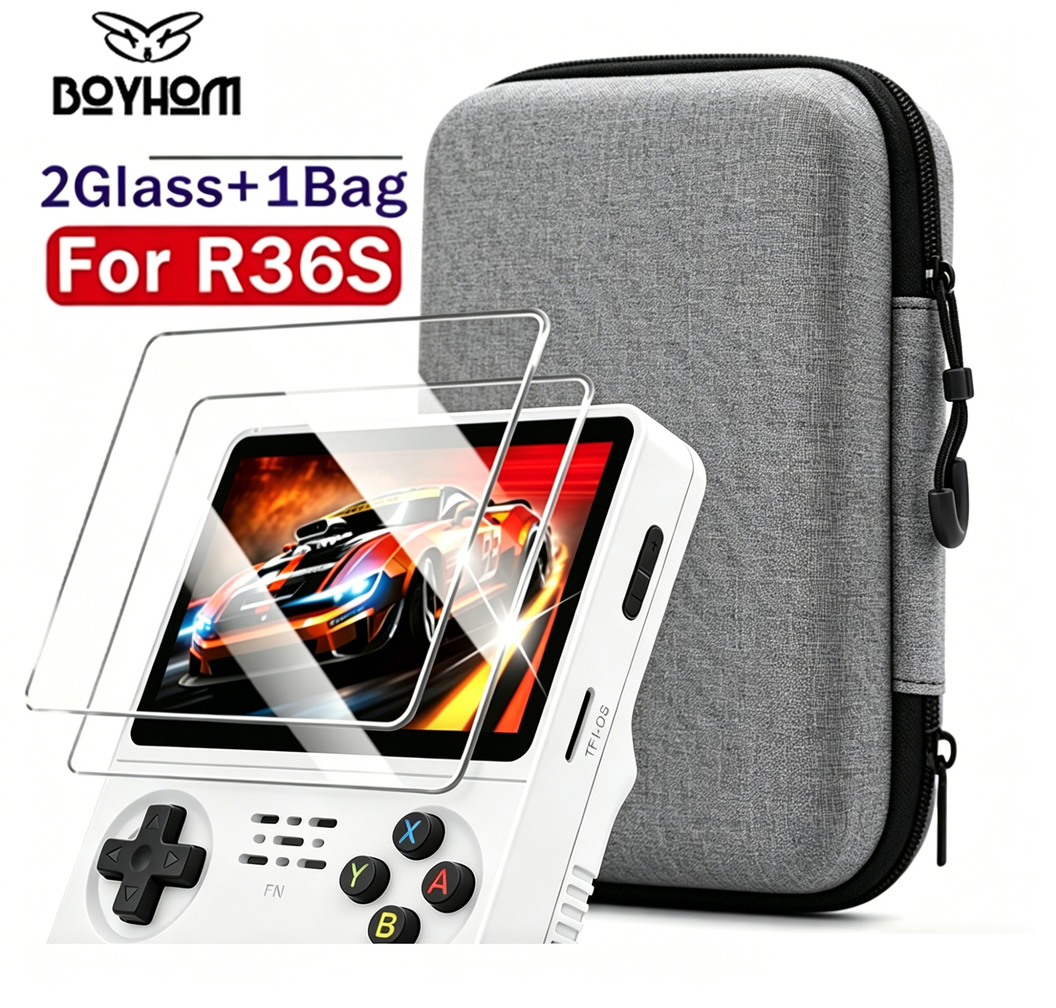 BOYHOM Official R36S Tempered  – обзор и цена Gaming Console R36S