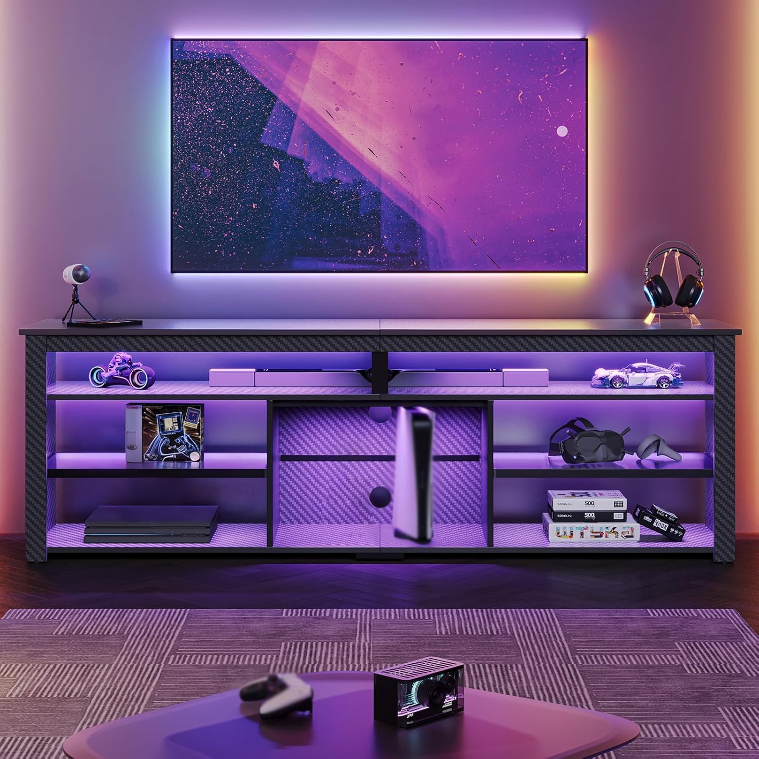 Tall TV Stand for 75 inch TV,  – обзор и цена Gaming Console Tv Stand