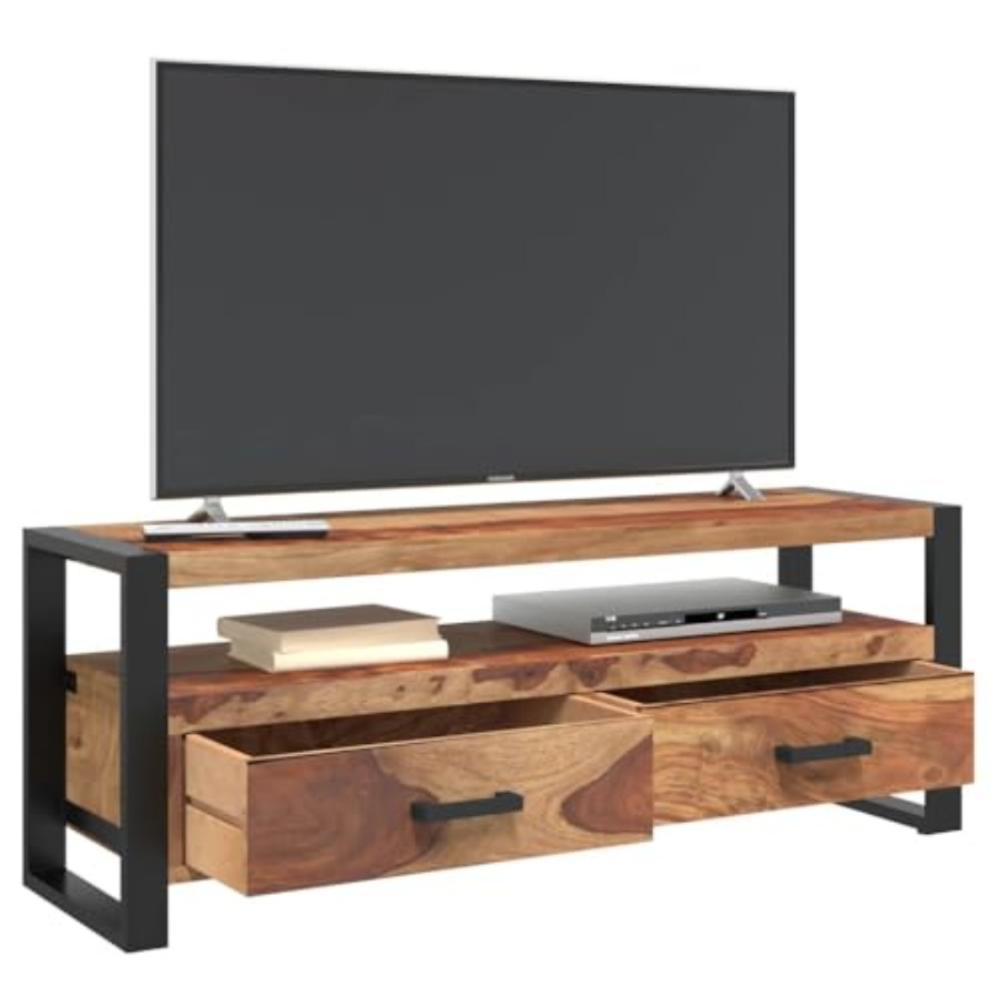 Solid Wood Acacia TV Stand 47. – обзор и цена Gaming Console Tv Stand