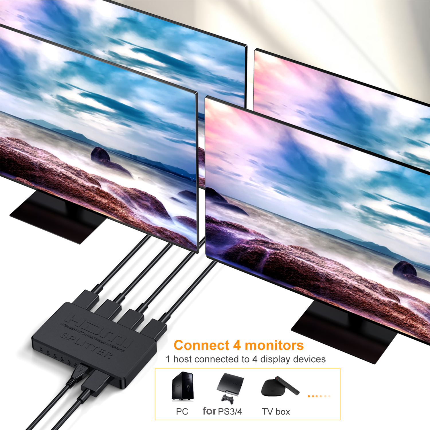 4K 2K HDMI Splitter 1 in 4 out – обзор и цена Gaming Console Bundle