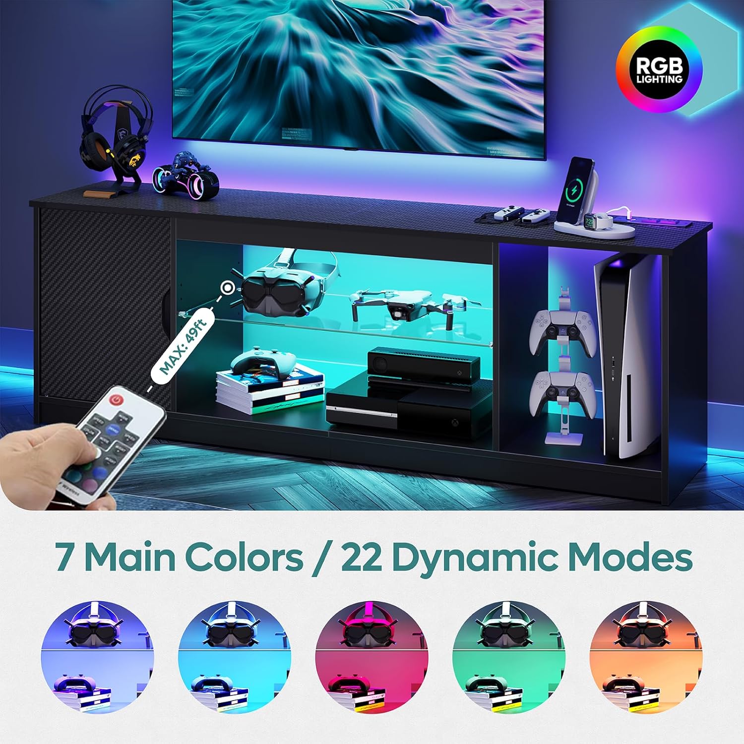 TV Stand with Power Outlets Ga – обзор и цена Gaming Console Tv Stand