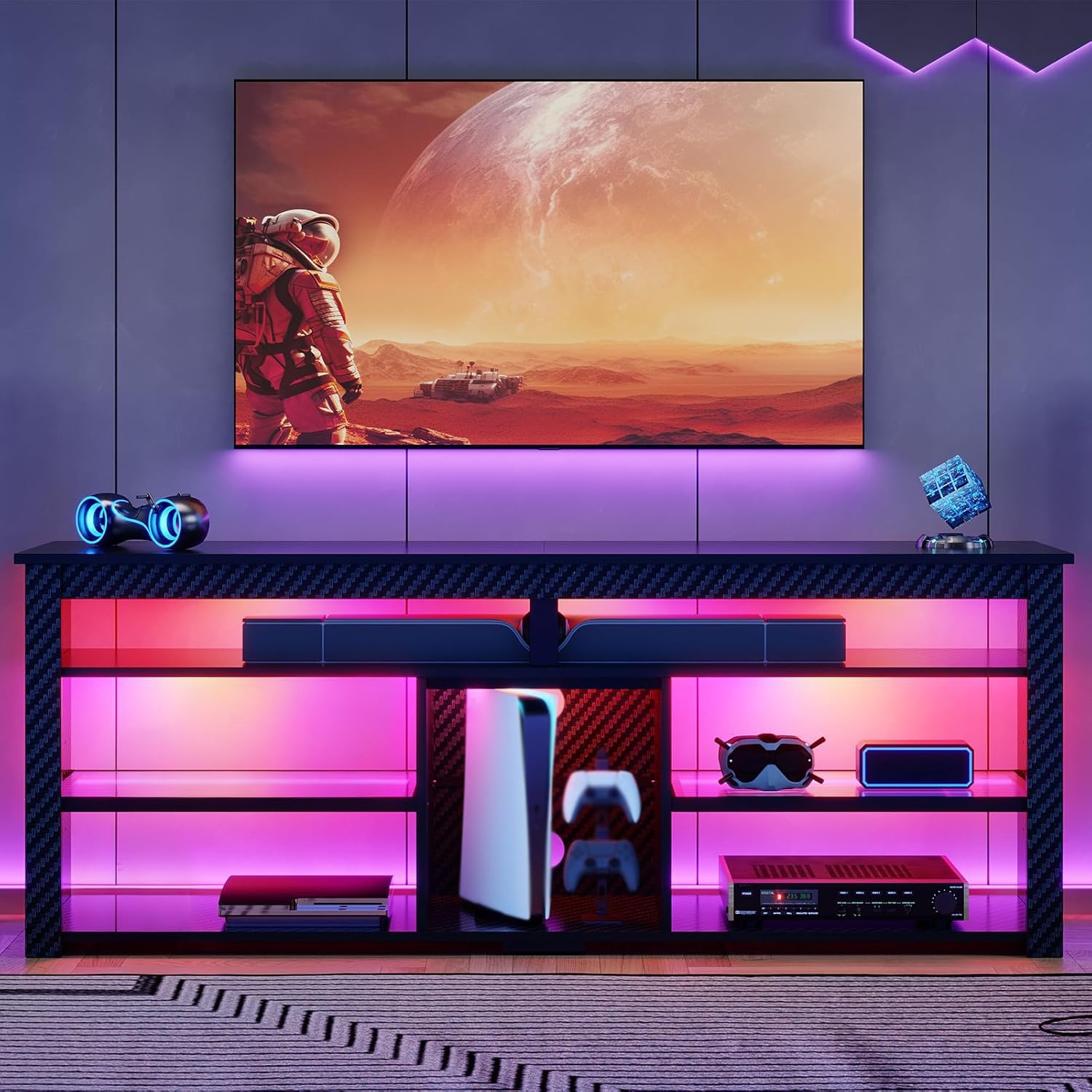 Tall LED Gaming TV Stand Conso – обзор и цена Gaming Console Tv Stand