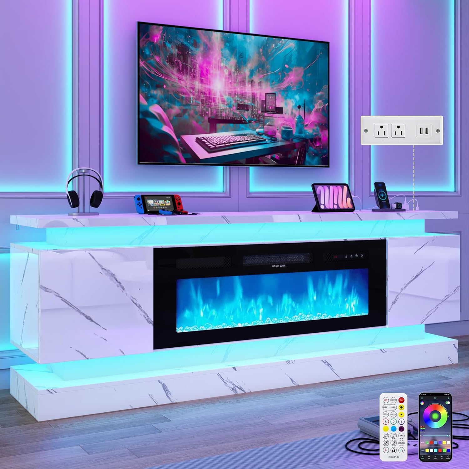 71IN LED TV Stands w/40 inch F – обзор и цена Gaming Console Tv Stand
