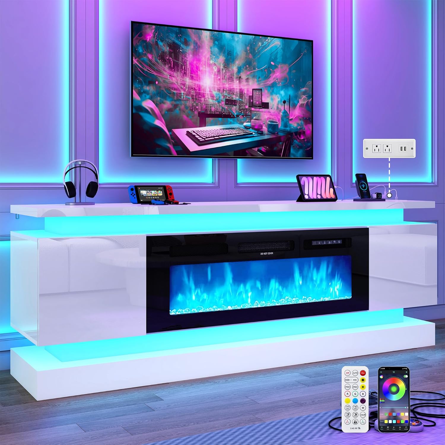 71IN LED TV Stands w/40 inch F – обзор и цена Gaming Console Tv Stand