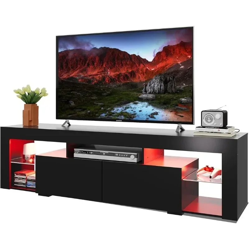 Wood TV Console With 2 Storage – обзор и цена Gaming Console Tv Stand